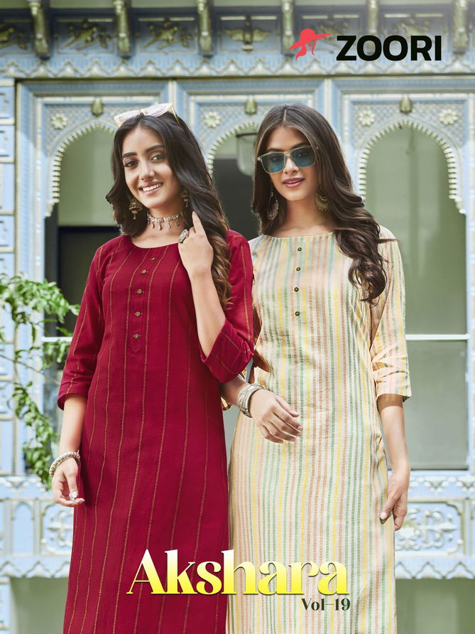 Zoori Akshara 17 Fancy Regular Wear Wholesale Designer Kurtis